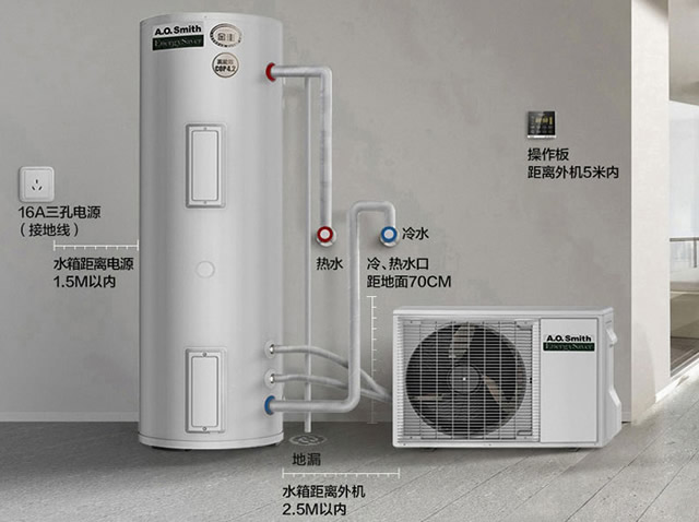 深圳家用空气能热水器安装_空气能热水器的热水循环水泵和增压泵的分别作用_美的空气能热水器产品图片