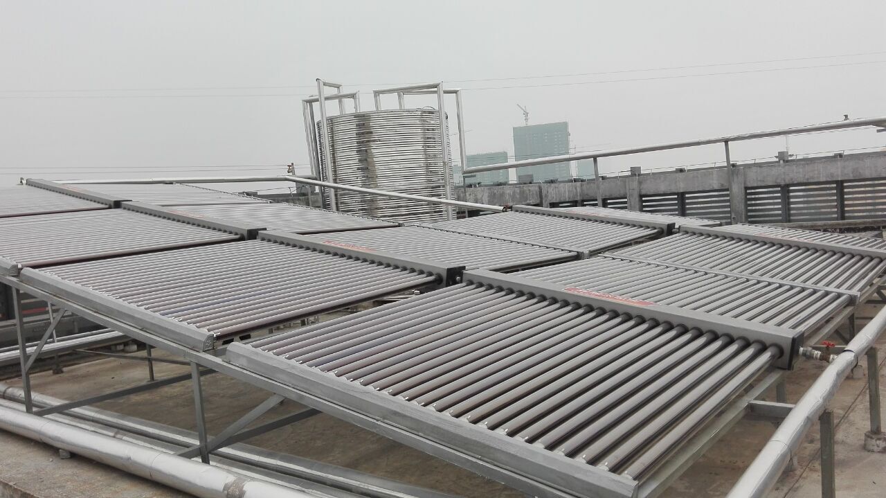 品牌空气能热水工程_苏州太阳能工程热水工程_太阳热水器开上水阀才能有热水