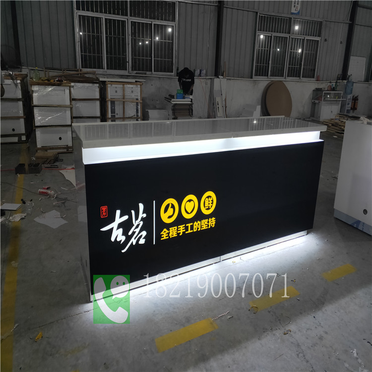 古茗加盟奶茶店展柜东莞凤岗镇设计方案