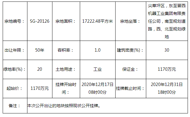 太原整厂转让